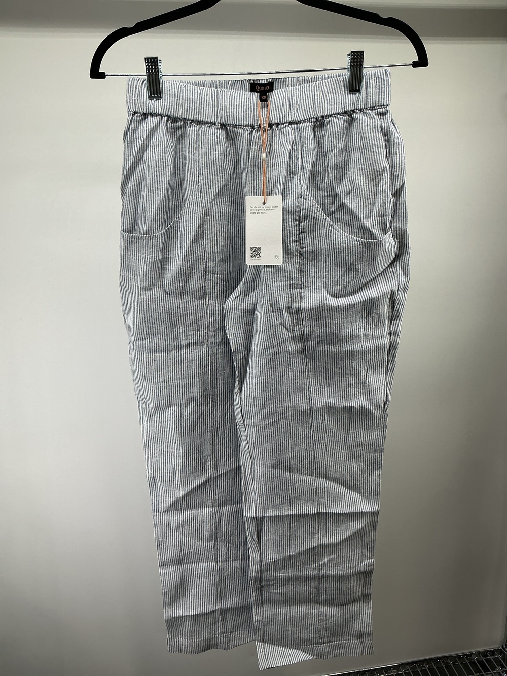 100% European Linen Tapered Ankle Pants